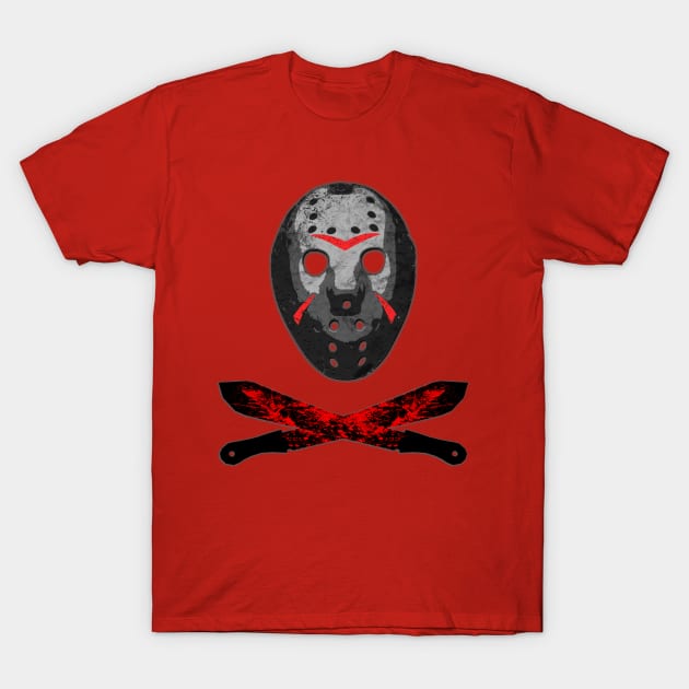 Horror Movie Mask and Machete T-Shirt by Scar